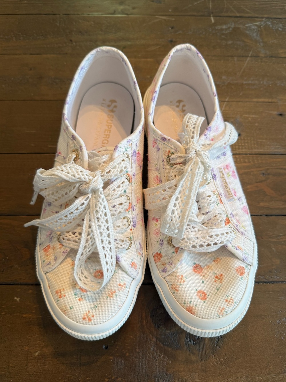 LoveShackFancy x Superga 2750 in Fruit Bliss Flowers Mix Floral Sneaker 7.5 38 - Picture 4 of 14